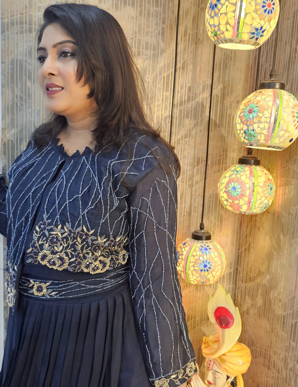 2 pc Pure Chinnon Gown | Sanwariya Fashionist - Image 5