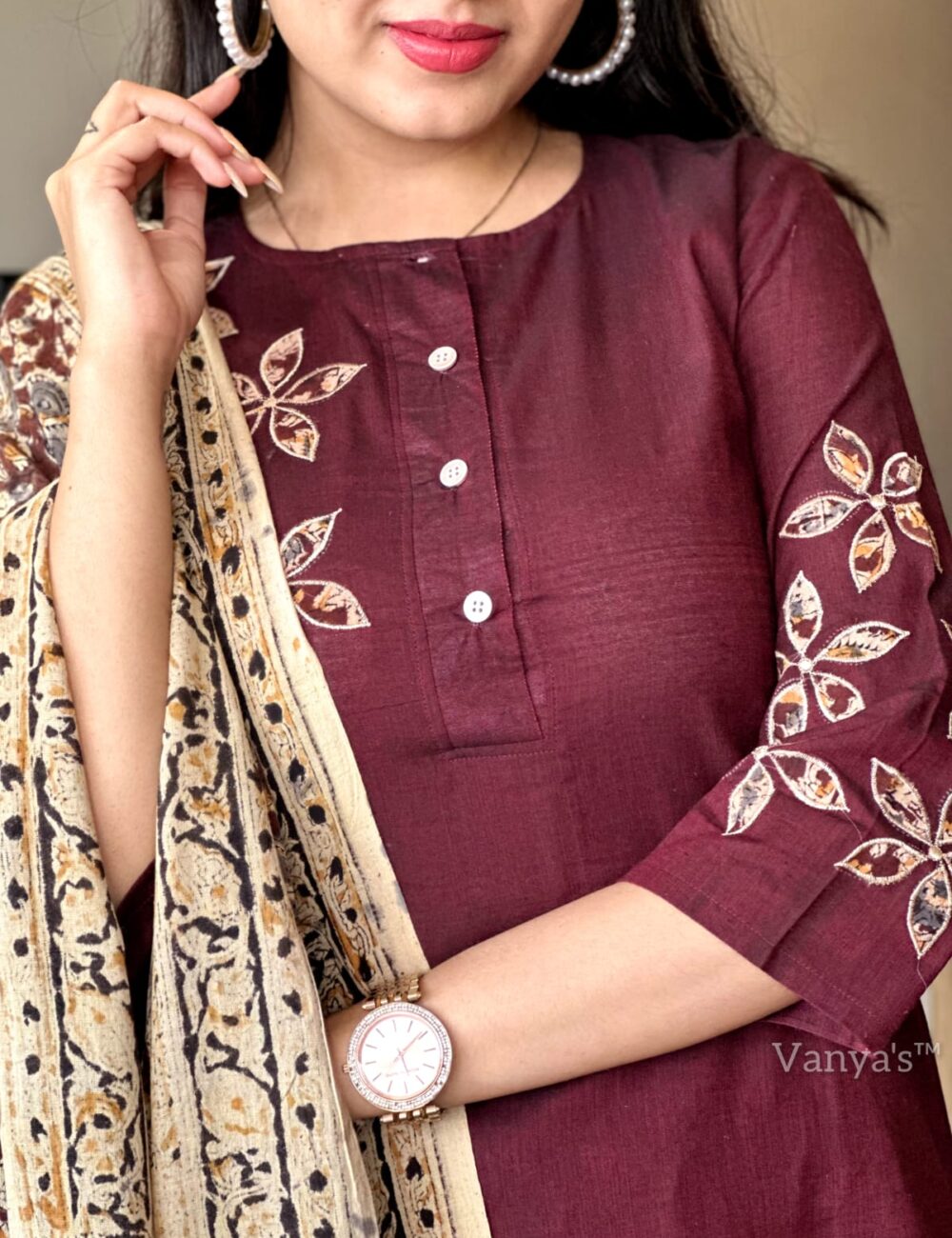 Handmade Printed Pure Kalamkari Handloom Fabric - Image 8